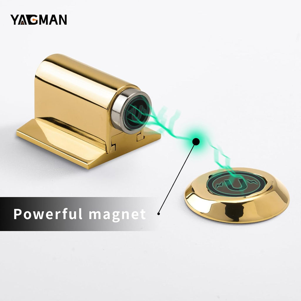 3 Pack Magnetic Door Stoppers Retractable Bottom of Door Holder No Drilling Mount Floor Door Stop