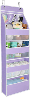 Univivi 5-Shelf Fabric Door Storage Over Door Hanging Organizer with 4 Large Pockets and 3 Small