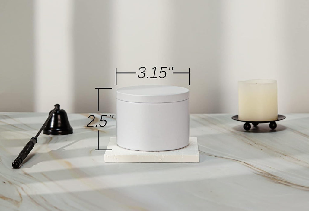 Aroparc White Candle Tins - 8oz, 24 Piece, Straight Sided Bulk Candle Containers for Candle Making