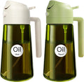 YARRAMATE 2PCS 16oz/470ml Oil Sprayer for Cooking with Stickers, Food-Grade 2 in 1 Olive Oil