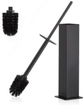 BVL Toilet Brush and Holder Set Black Stainless Steel 304 Square Freestanding Toilet Brush for