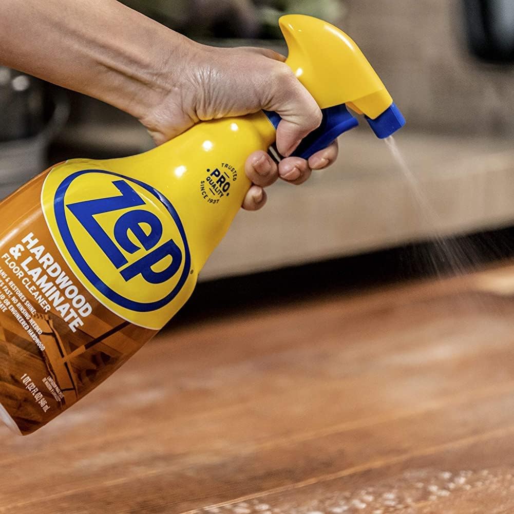 Zep Hardwood and Laminate Floor Cleaner - 32 Oz (Case of 4) - ZUHLF324 - Cleans Spots, Stains, and