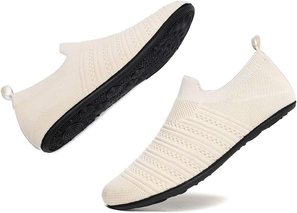 QZKDM Lightweight Slip on Grip Indoor House Slippers Barefoot Non Slip Home Exercise Yoga Shoes for