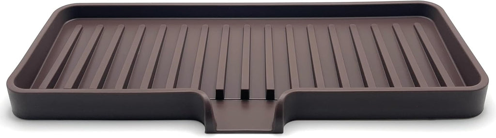 Happitasa Silicone Soap Dish Tray and Sponge Holder with Drain Chute | Bathroom and Kitchen Sink