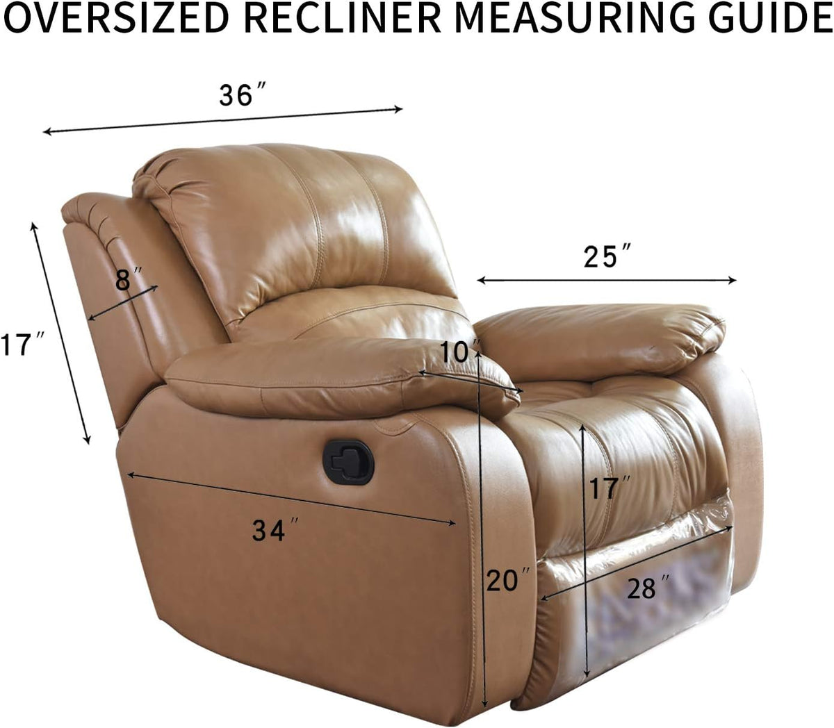 PureFit Reversible Quilted Oversized Recliner Sofa Cover, Water Resistant Furniture Protector