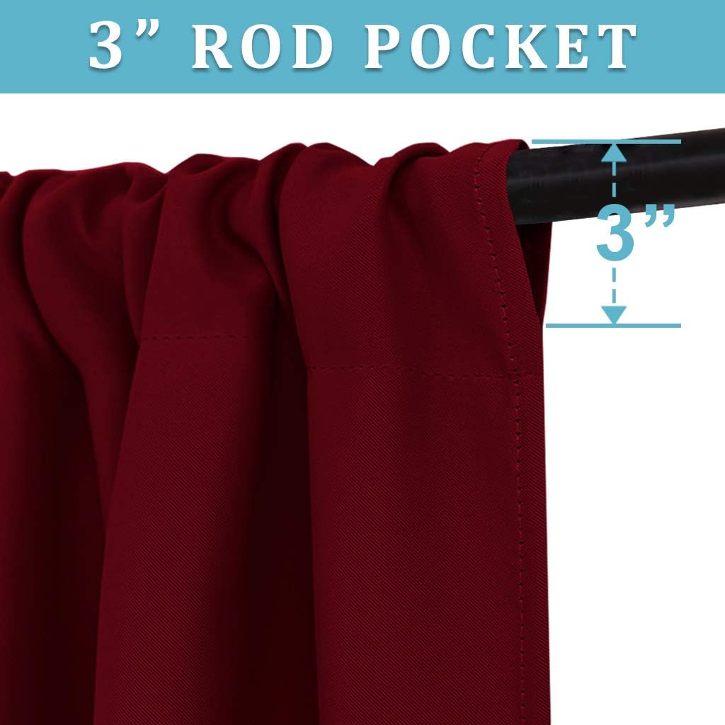 RYB HOME Blackout Curtains for Kitchen, Over Sink Privacy Curtains Window Decor, Thermal Insulating