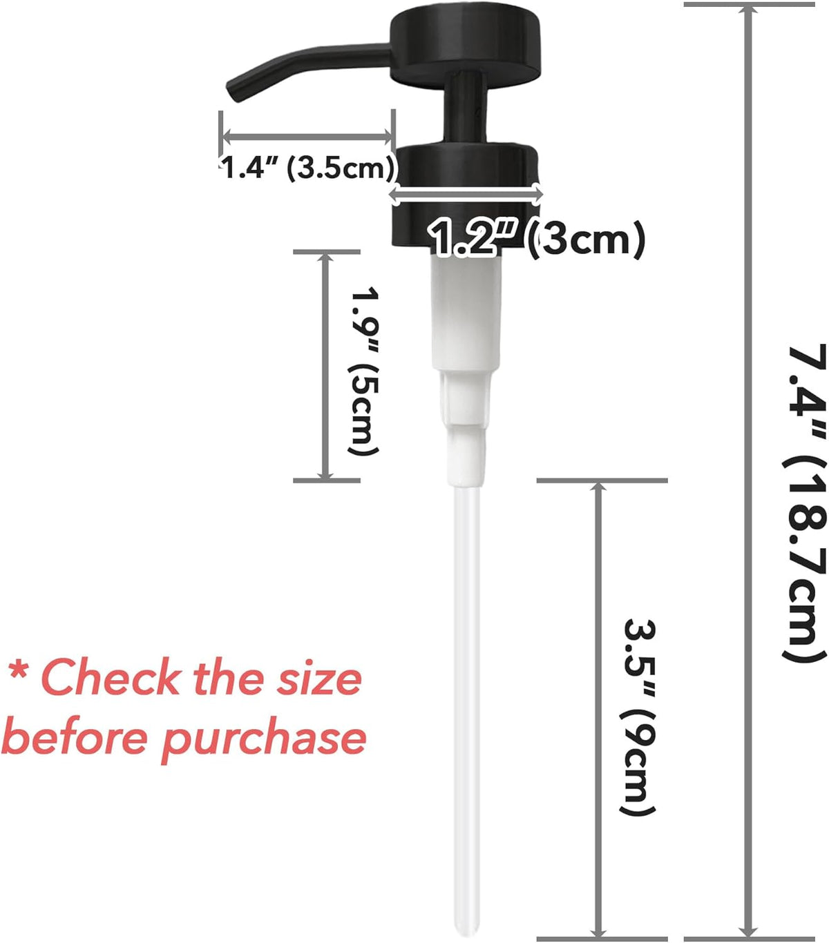 Stainless Steel Soap Dispenser Pump Head Replacement 2 Pack, 28/400 Threads Standard Size, for