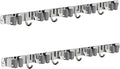 2 Pack Mop and Broom Holder Wall Mount, Non-slip Broom Hanger Wall Mount, Heavy Duty Mop Broom