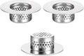 Bathroom Sink Strainer (3 Pack), Bathtub Drain Cover Lavatory Sink Drain Strainer Hair Catcher for