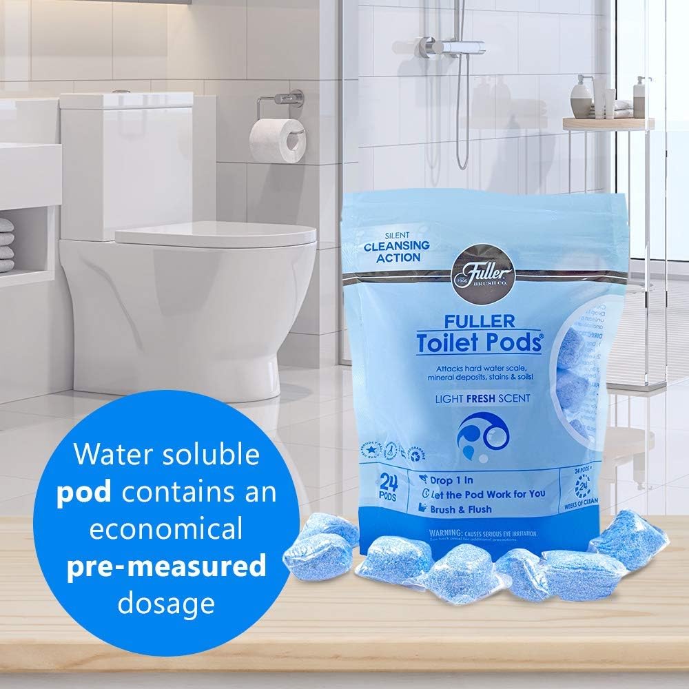 Fuller Brush Toilet Bowl Cleaner Pods - Water Soluble Tablet Cleansers - Cleans Descales &