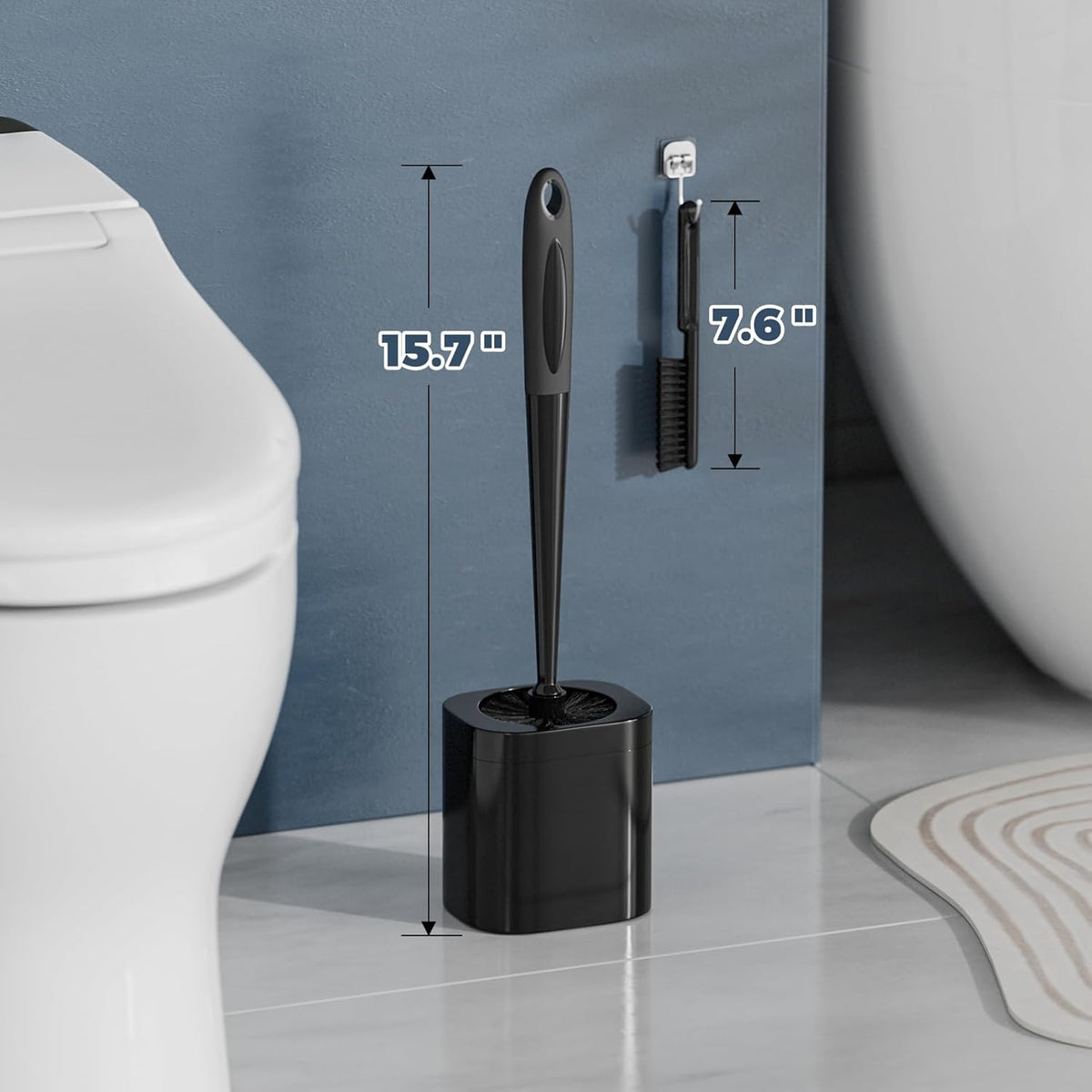 Toilet Brush, 4 Pack Toilet Brush and Holder Set Bathroom Accessories, Toilet Bowl Brush and Holder