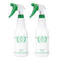 Plastic Spray Bottle 2 Pack, 32 Oz, All-Purpose Heavy Duty Spraying Bottles Leak Proof Mist Empty