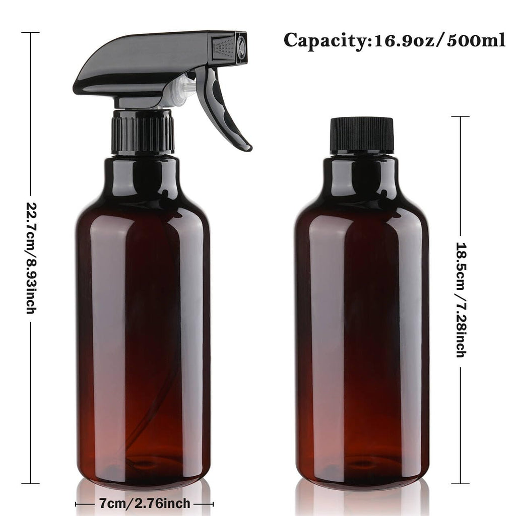 Plastic Spray Bottles Empty Spray Bottle 16.9oz/500ml 2 Pack Heavy Duty Spraying Bottles