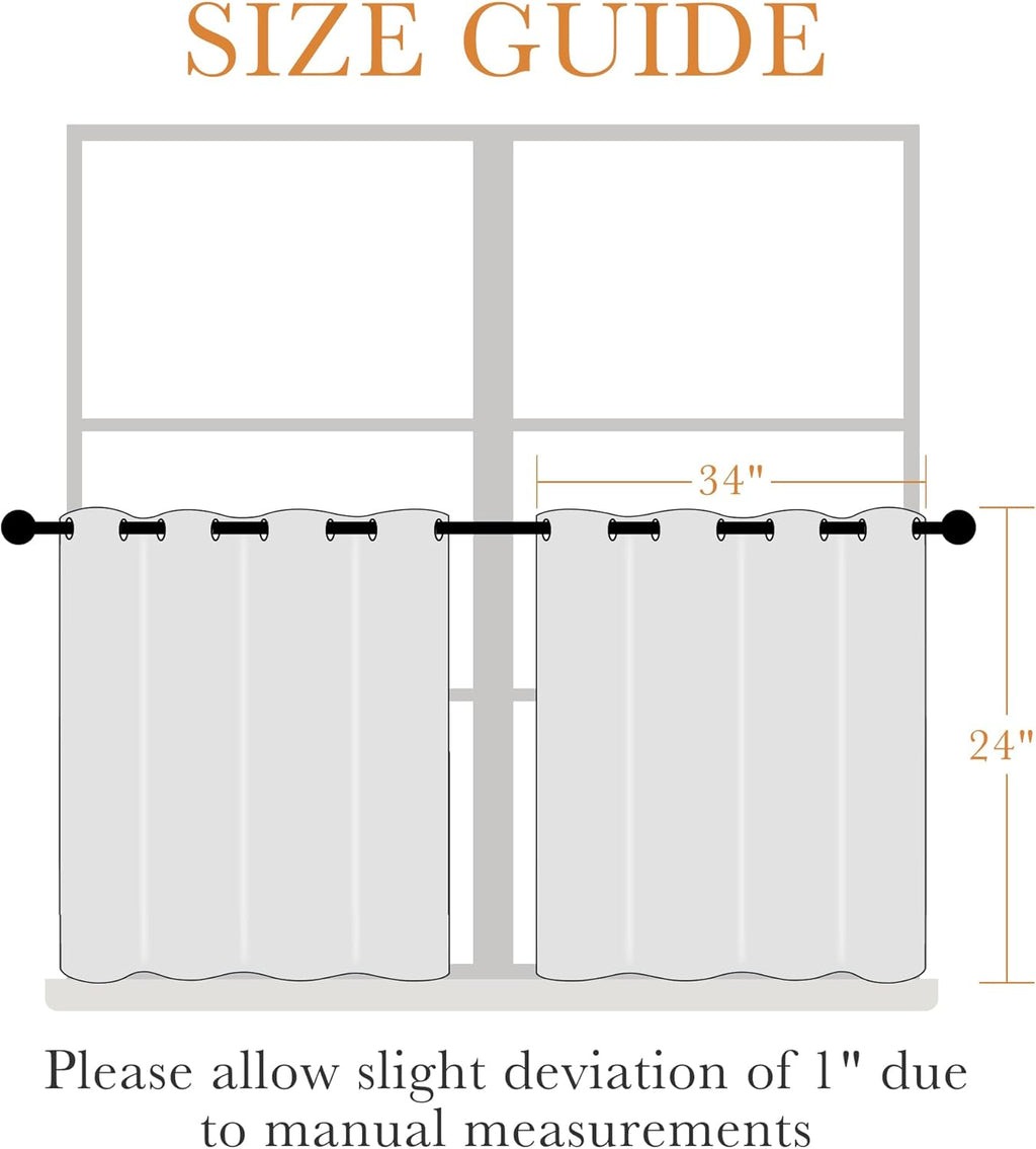 PONY DANCE Pure White Room Darkening Curtains - Energy Saving Drapes for Small Windows in Kitchen