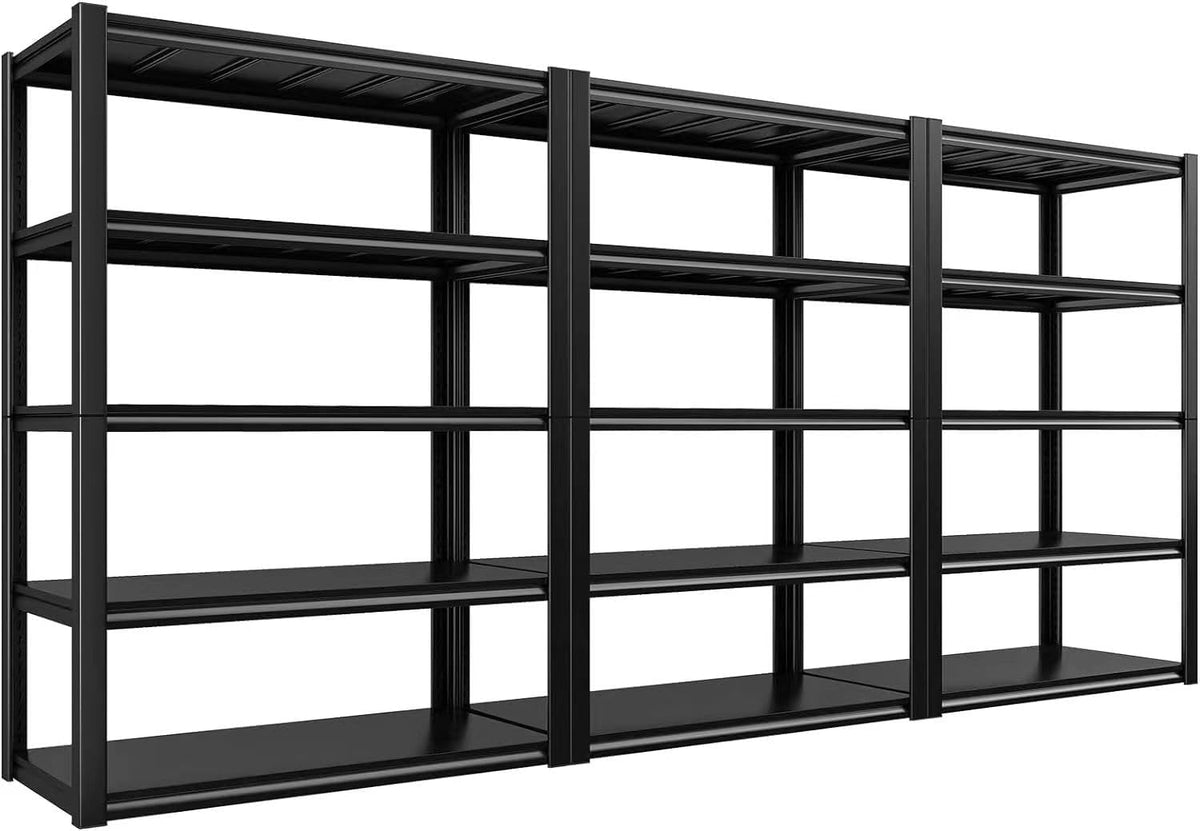48.2" W Garage Shelving 3000LBS Storage Shelves Heavy Duty Garage Storage Shelves Adjustable 5 Tier