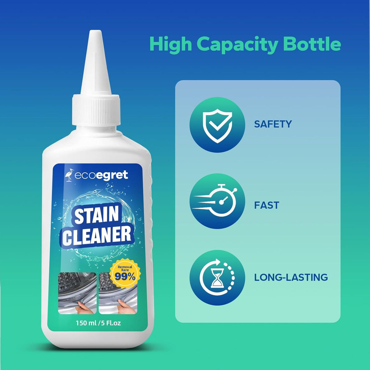 Home Remover Gel (5 Fl oz), Multifunctional Stain Remover, Washing Machine Cleaner, Refrigerator