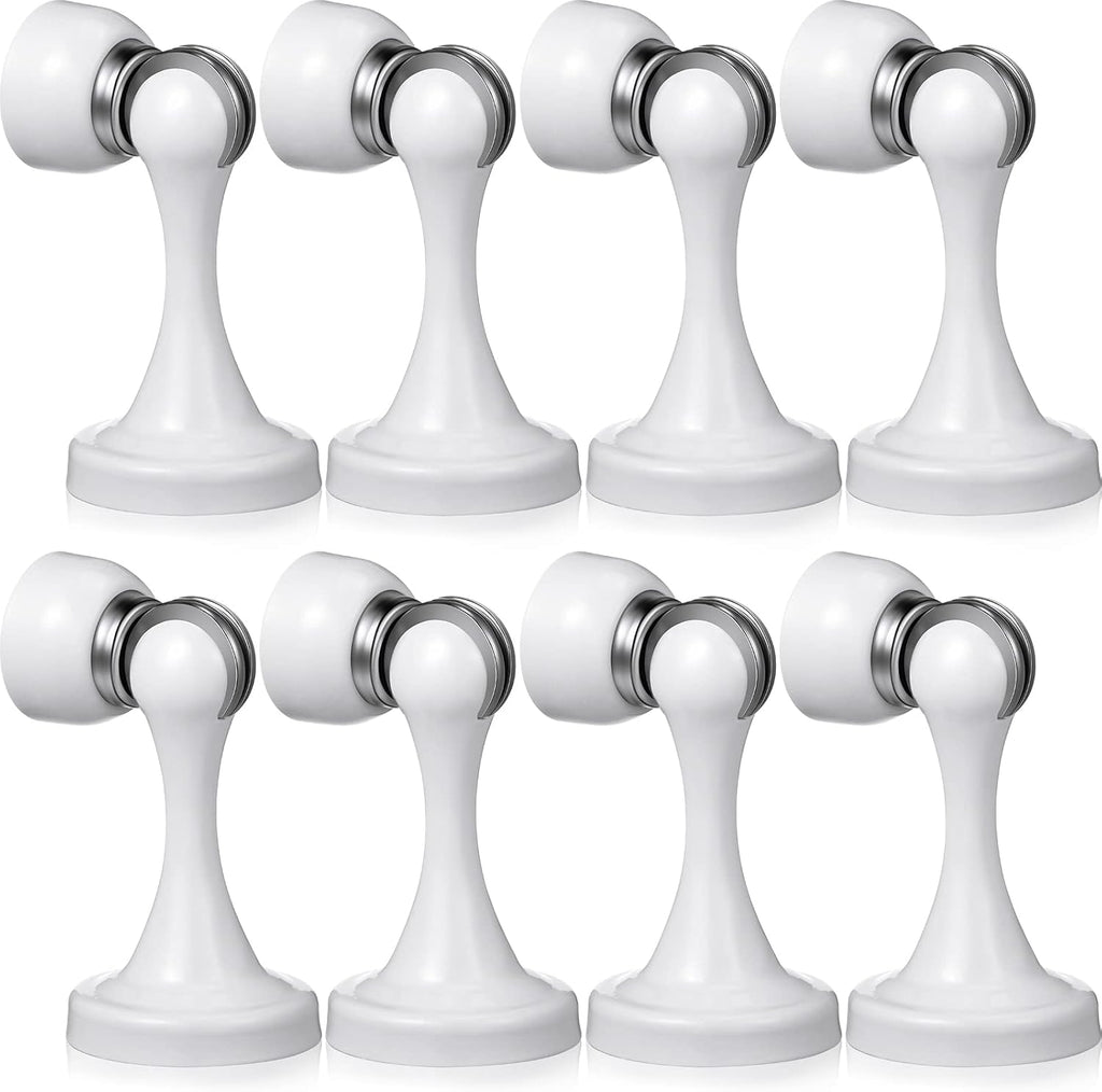 8 Pcs Magnetic Door Stoppers Stainless Steel Door Stops Magnetic Catch Holder with Screws for Wall