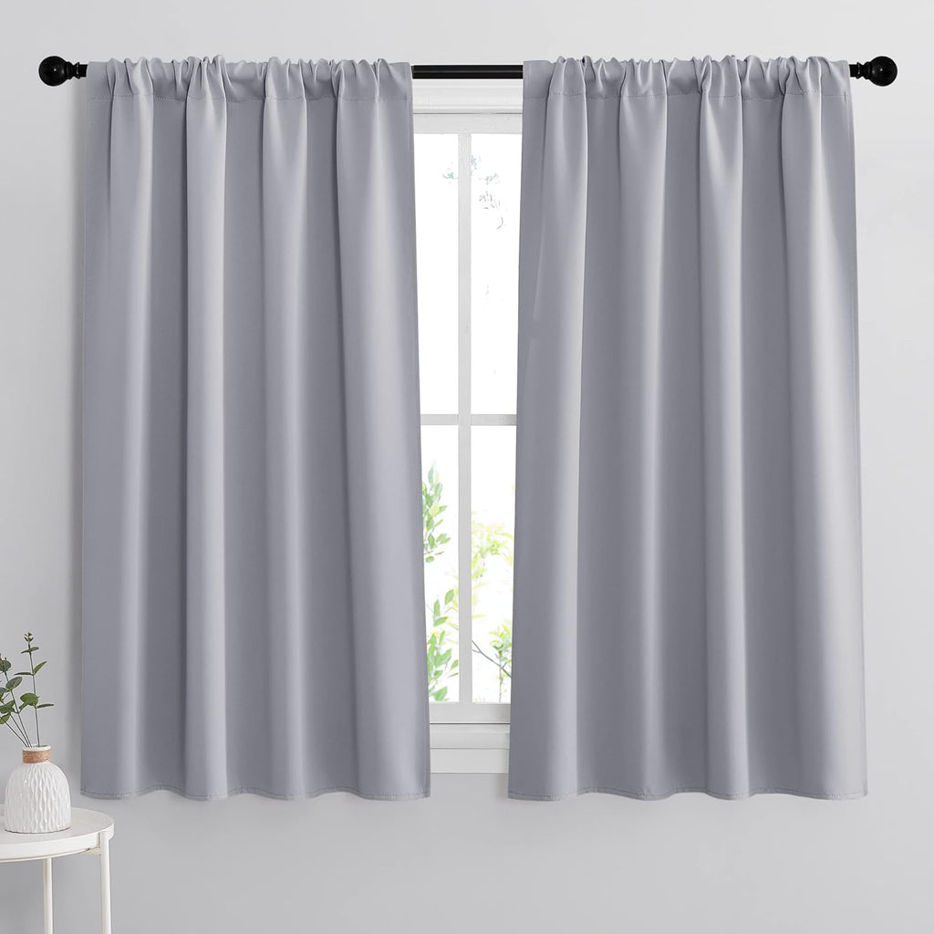 RYB HOME Blackout Curtains for Bedroom - Small Window Treatment Panels Full Privacy Thermal