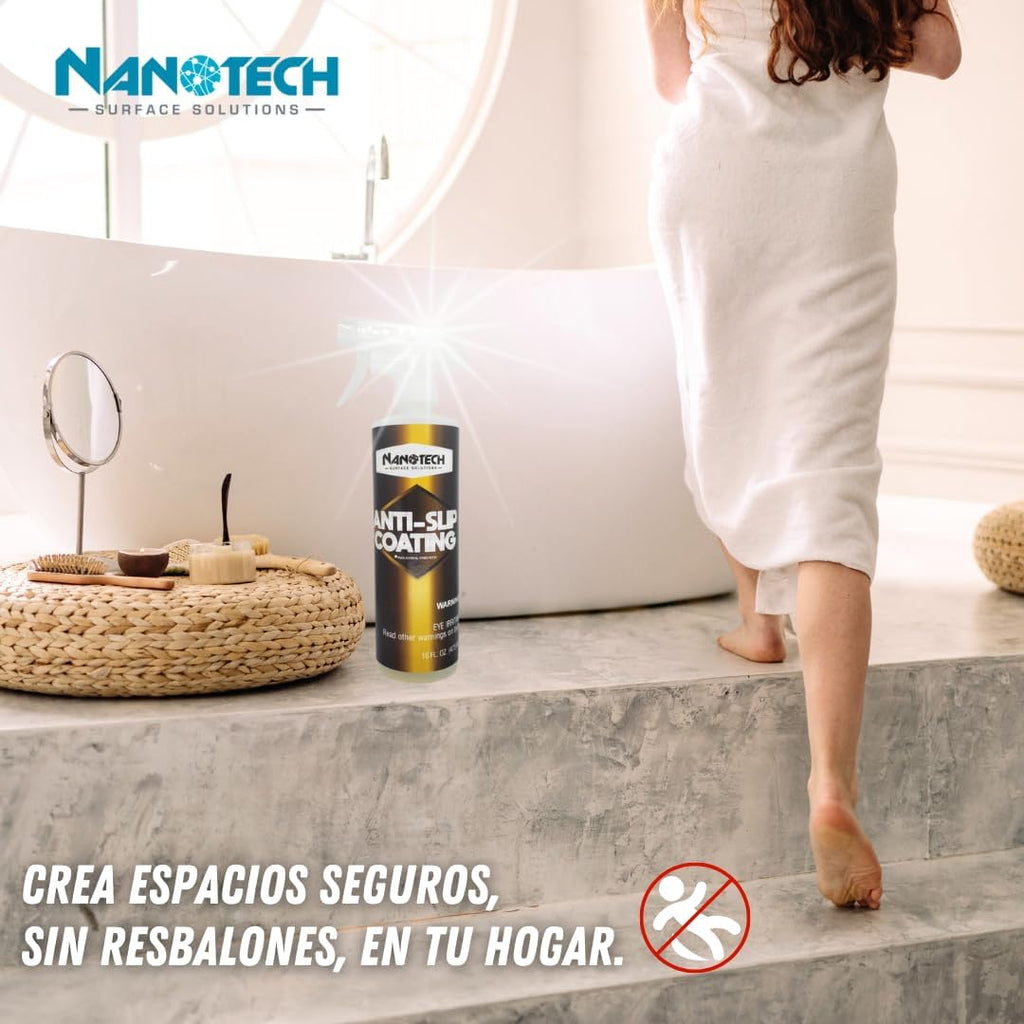 Nanotech Surface Solutions Anti-Slip Coating - Increases Friction Coefficient- Reduces Slip & Fall