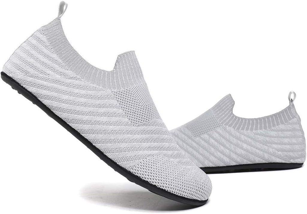 QZKDM Lightweight Slip on Grip Indoor House Slippers Barefoot Non Slip Home Exercise Yoga Shoes for