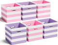 6 Pcs Fabric Storage Cubes with Metal Handle Back to School Classroom Supplies 11 Inch Macaron