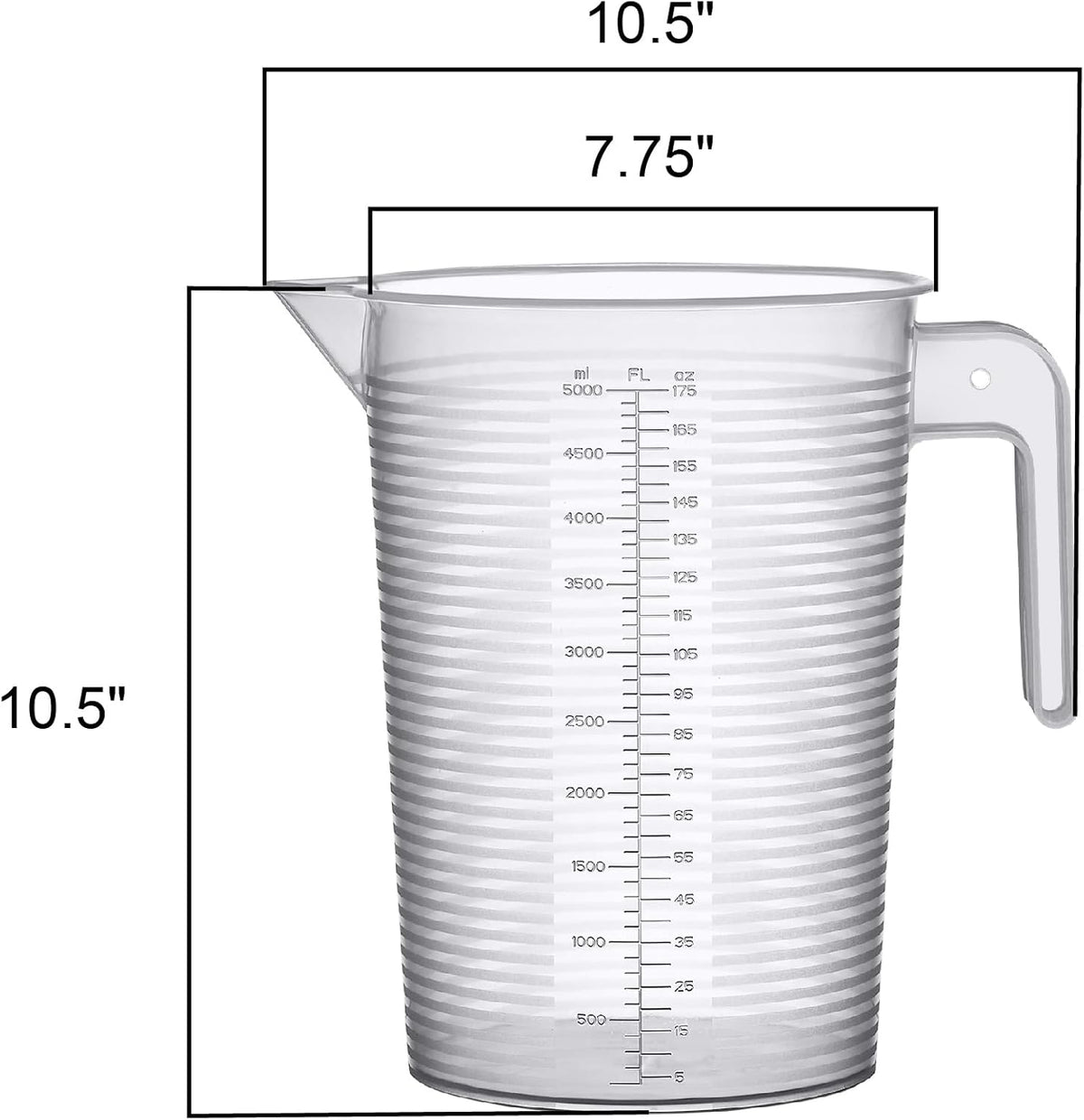 Amazing Abby - Michelle - 128-Ounce (1-Gallon, 4-Quart) Unbreakable Plastic Measuring Pitcher