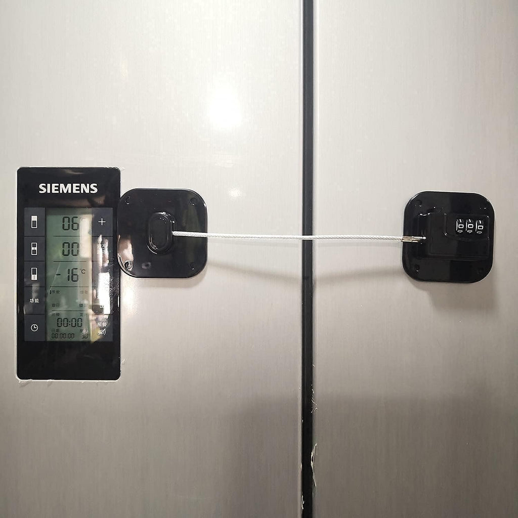YEYA Upgraded Refrigerator Door Lock with Combination for Adults, Lock for Fridge, Freezer, File