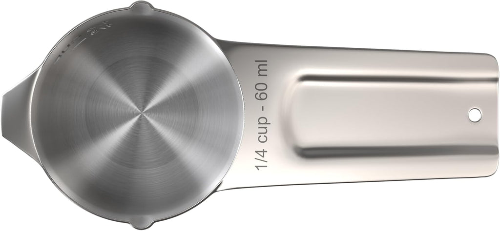 Color Up ¼ Cup Measuring Cup (60 ml) – Premium Chrome Stainless Steel, Accurate for Wet & Dry