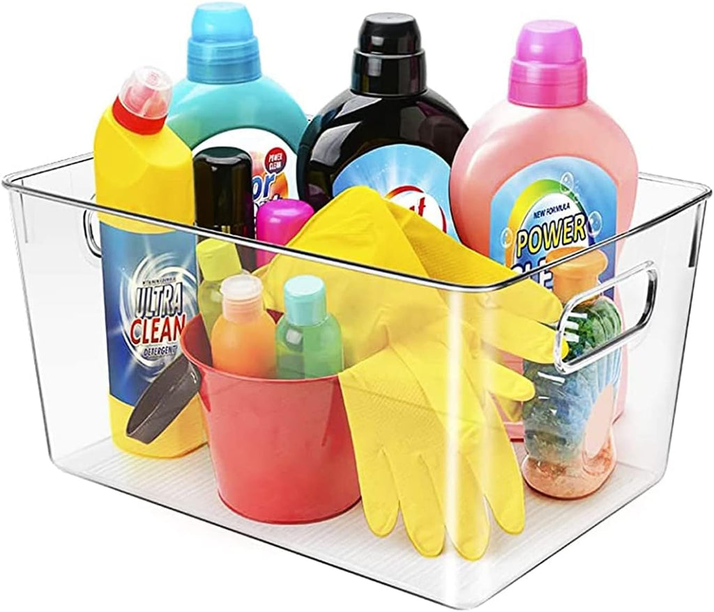 Clear Plastic Storage Bins, Perfect for Kitchen Organization or Pantry Organization and Storage