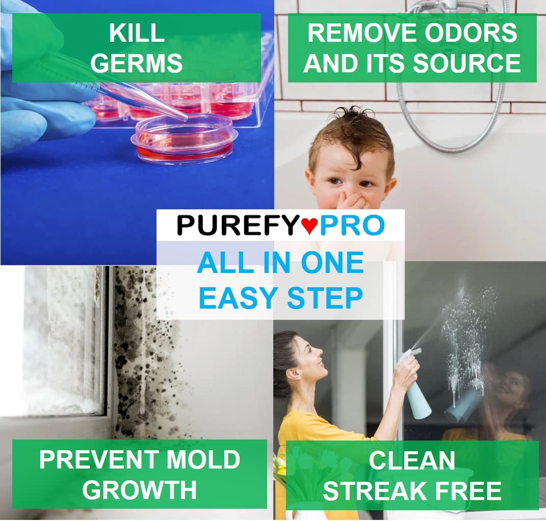 Purefypro Disinfectant Airesol Spray (3.4oz, 3 Pack) Kills 99.9999% Norovirus, HIV, Flu, Monkeypox