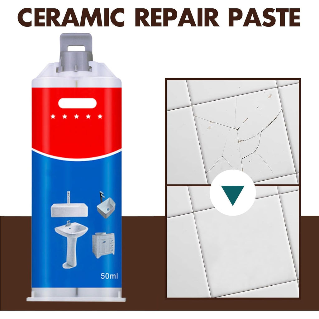 Tile and Ceramic Glaze Repair Paste,Ceramic Tile Crack Repair,Porcelain Sink Repair Kit,Tilegrout