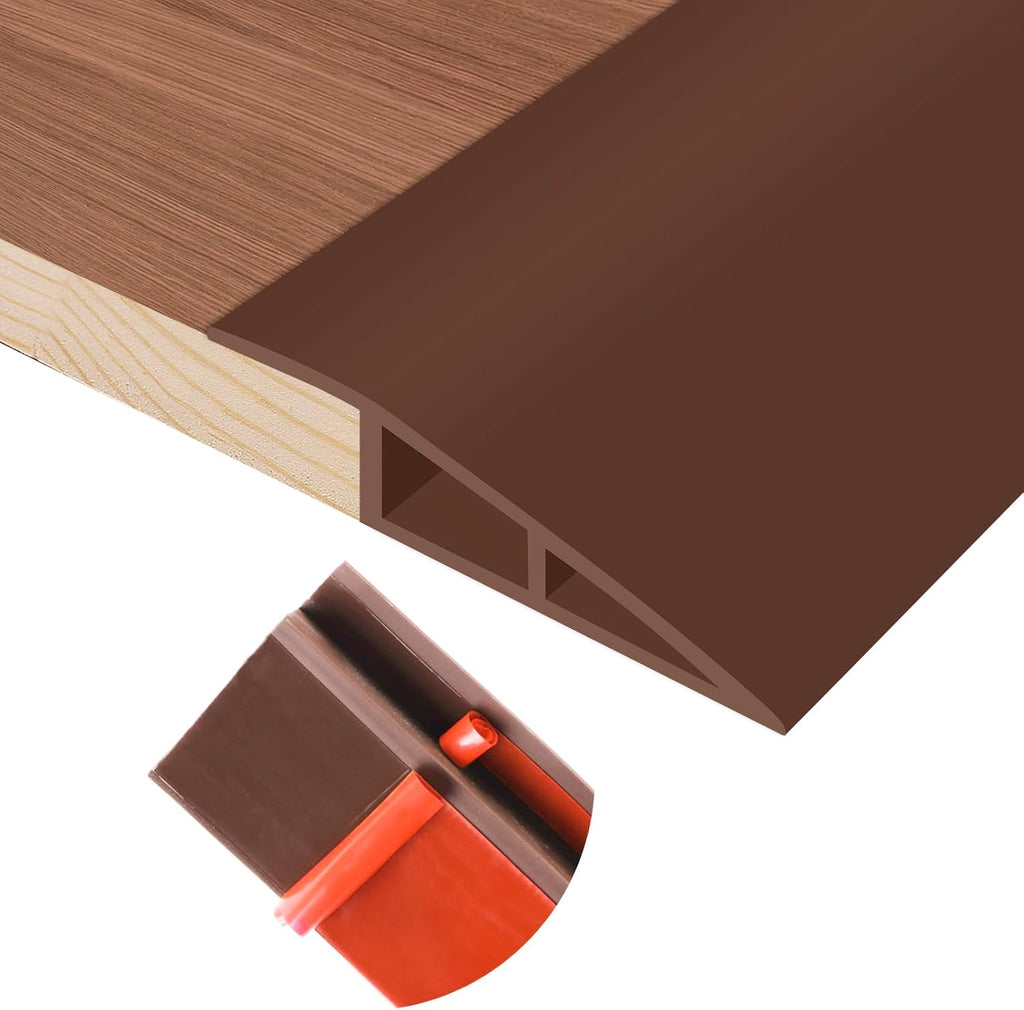 Floor Transition Strip Self Adhesive Vinyl Door Threshold for Doorways Carpet Edging Trim Overlap