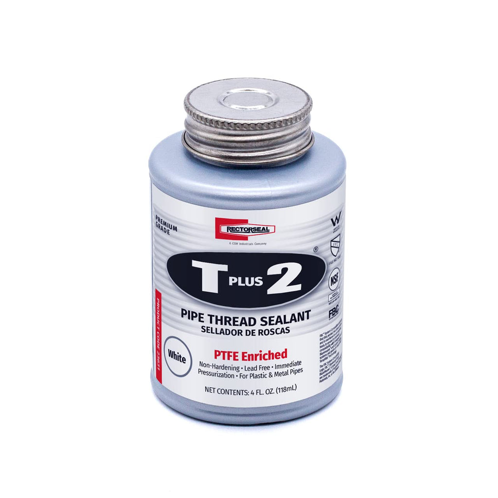 Rectorseal 23631 1/4 Pint Brush Top T Plus 2 Pipe Thread Sealant