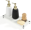Instant Dry Sink Caddy Kitchen Sink Organizer, Quick Drying Stone Tray Diatomite Sponge Holder Soap