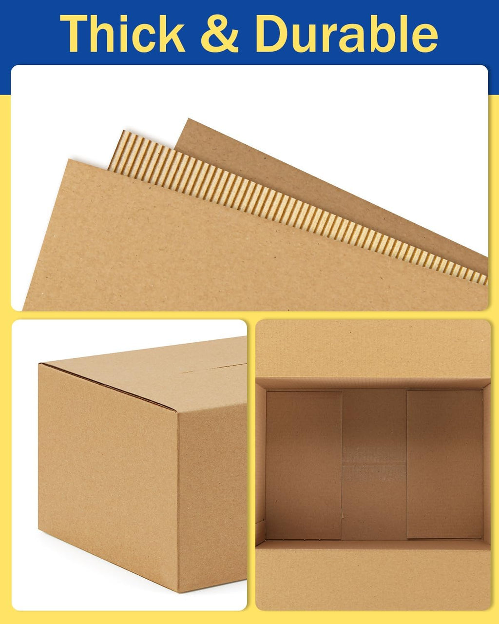 Assorted-Sizes-Shipping-Boxes-45-Pack: 4x4x4 & 5x5x5 & 6x6x6 Small-Shipping-Boxes-Mailers, Brown