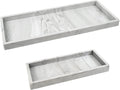 Countertop and Vanity Tray - 2 PC (11” and 7”) Shatterproof Silicone Kitchen and Bathroom Trays for