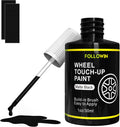 FOLLOWIN Matte Black Rim Touch Up Paint for Cars,Car Wheel Rim Paint Repair Kit,Automotive Rim