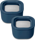 Caraway 2pc Glass Food Storage Set - 1.75 Cup Food Containers (2) - Non-Toxic Ceramic-Coated Glass