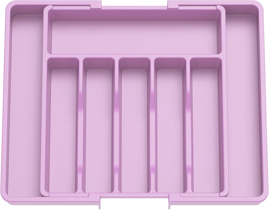 Lifewit Silverware Drawer Organizer, Expandable Utensil Tray for Kitchen, BPA Free Flatware and