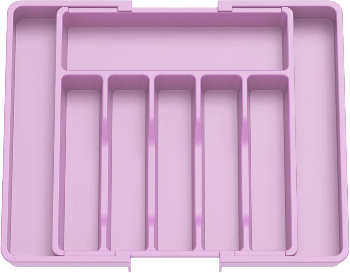 Lifewit Silverware Drawer Organizer, Expandable Utensil Tray for Kitchen, BPA Free Flatware and