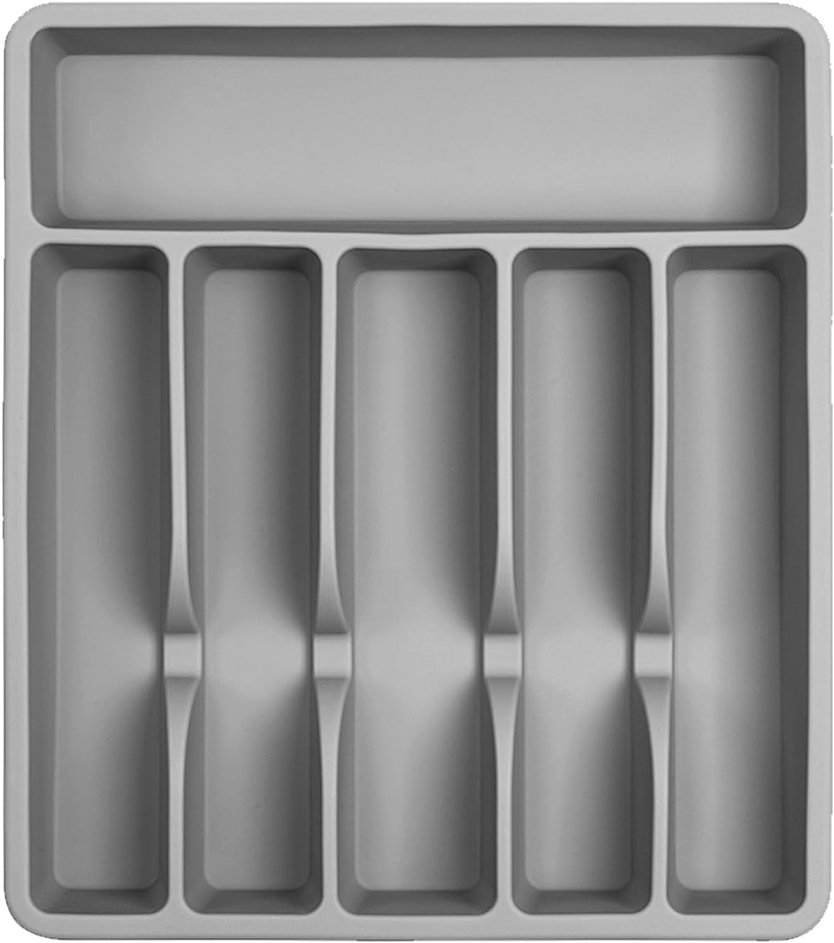 Silicone Silverware Drawer Organizer – Non-Slip Utensil Holder for Kitchen Drawers | Cutlery Tray