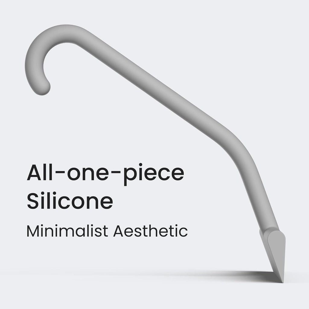 dancemoon JustHang Shower Squeegee for Glass Doors, All-One-Piece Silicone with Built-in Hook