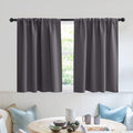 RYB HOME Short Blackout Curtains for Kitchen, Solid Half Window Treatment for Bedroom Energy Saving