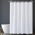 Amazer White Shower Liner Cloth Waterproof, White Shower Curtain Liner Fabric with Weighted Stones
