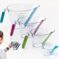KPKitchen 4-Piece Angled Liquid Measuring Cups Plastic Set - BPA-Free Mini Oz, 1, 2 and 4 Plastic