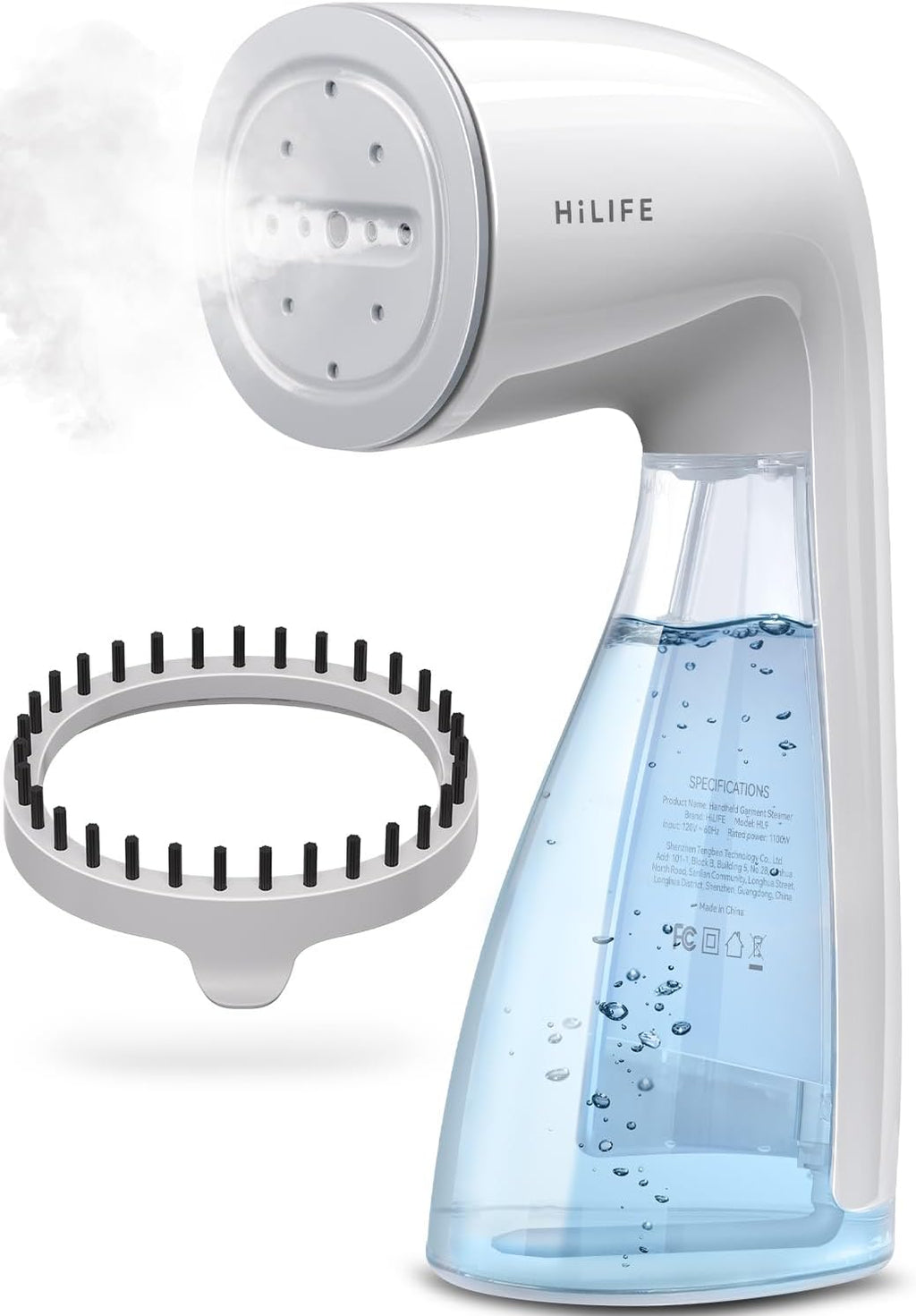 HiLIFE Steamer for Clothes, Handheld Clothes Steamer with Large 300ml Tank, 1100W Strong Power, 30S