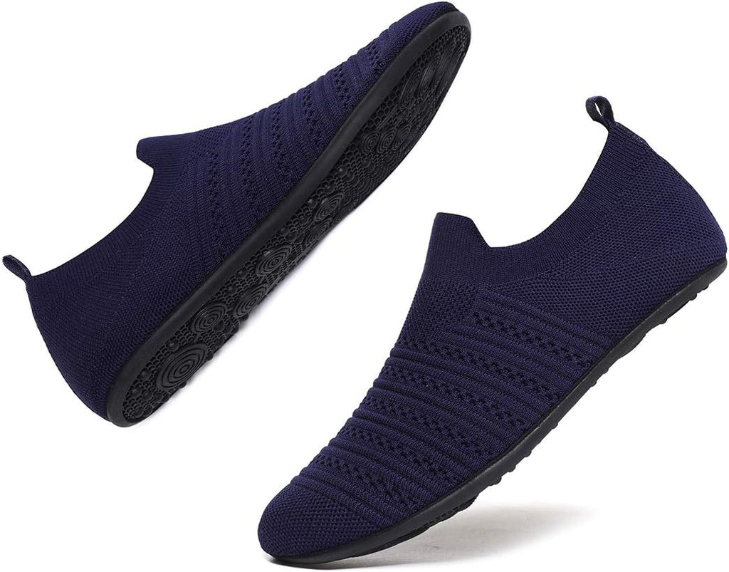 QZKDM Lightweight Slip on Grip Indoor House Slippers Barefoot Non Slip Home Exercise Yoga Shoes for