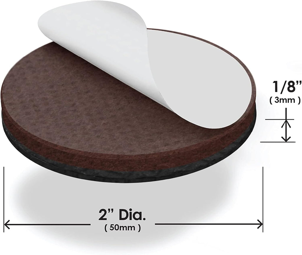 Slipstick GorillaPads Non Slip Furniture Pads/Gripper Floor Protectors (Set of 8) 2 Inch Round Self