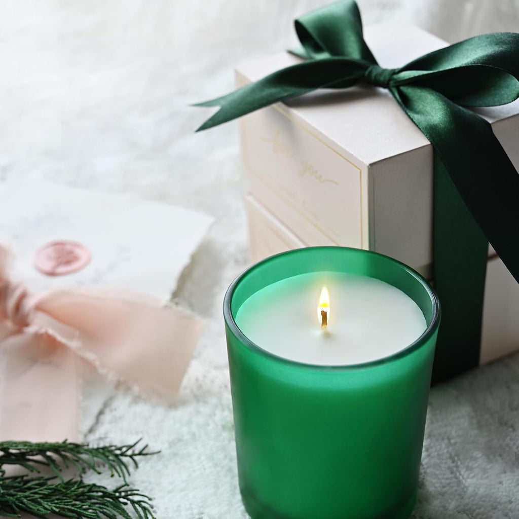 Thick Candle Jars for Making Candles 12 Pcs, 7 OZ Empty Jars with Wood Lids for Candle Making