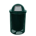 COATEDOUTDOORFURNITURE Coated Outdoor Furniture 32-Gallon Heavy-Duty Punched Steel Round Trash